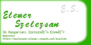 elemer szelezsan business card